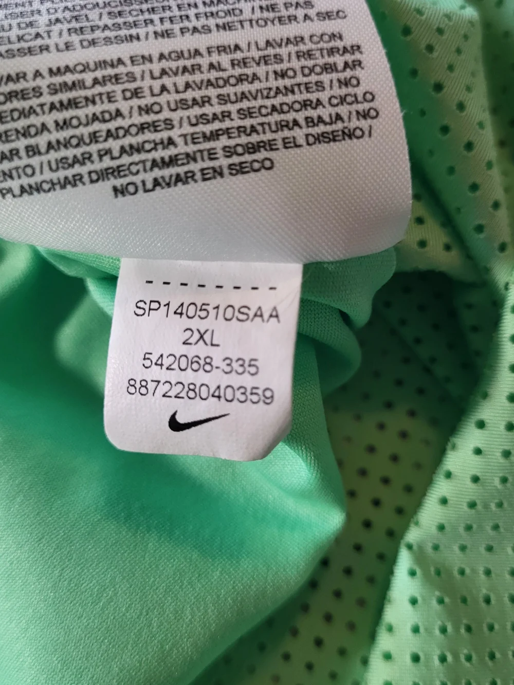 Nike Tiger Woods Golf Polo Shirt Dri-Fit Green XXL Vented Embroidered Stretchy